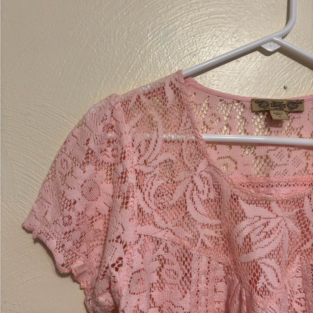 Nine West Blush Lace Blouse - Picture 7 of 9